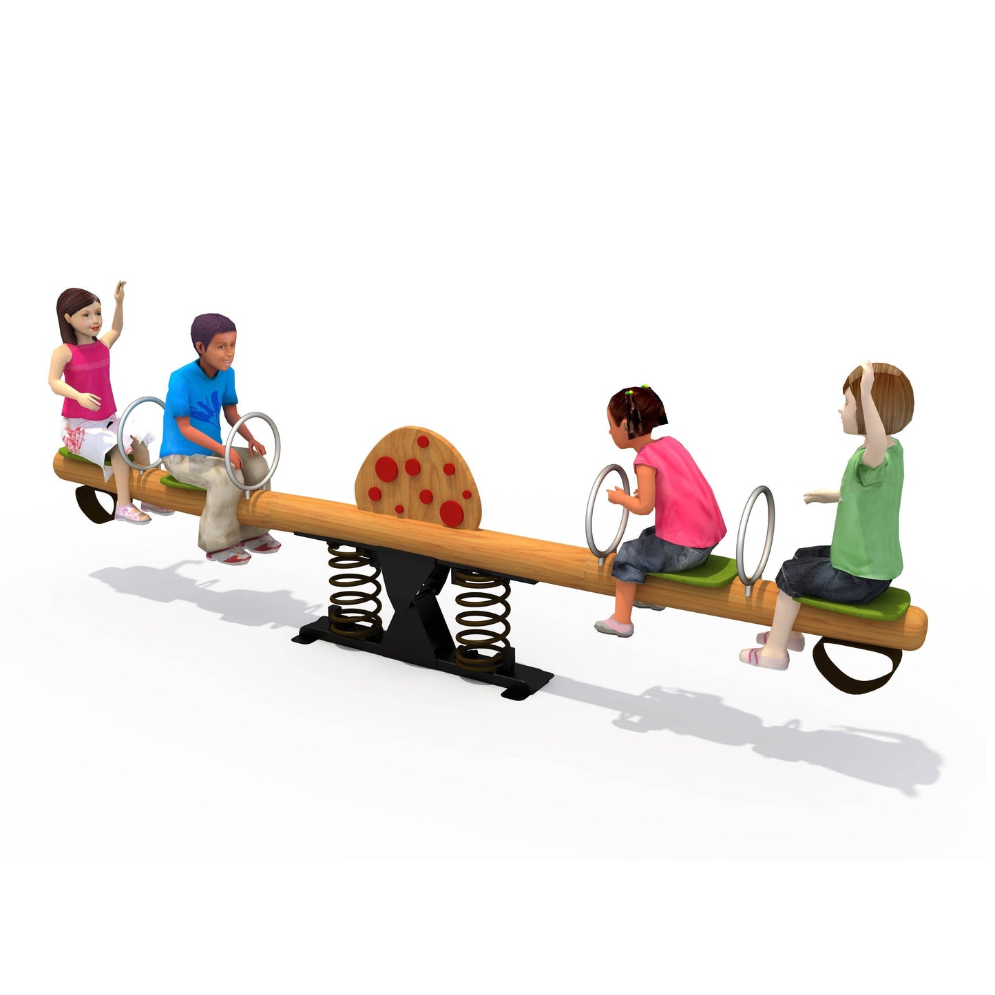 Balancín Madera Cuádruple - playplaza.uy