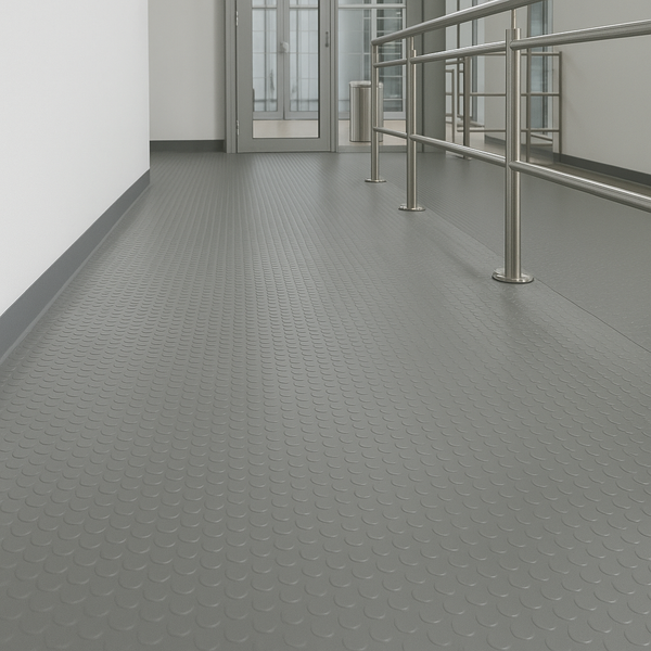 Piso PVC Estoperol Gris 15m x 2m x 1.5mm playplaza.uy