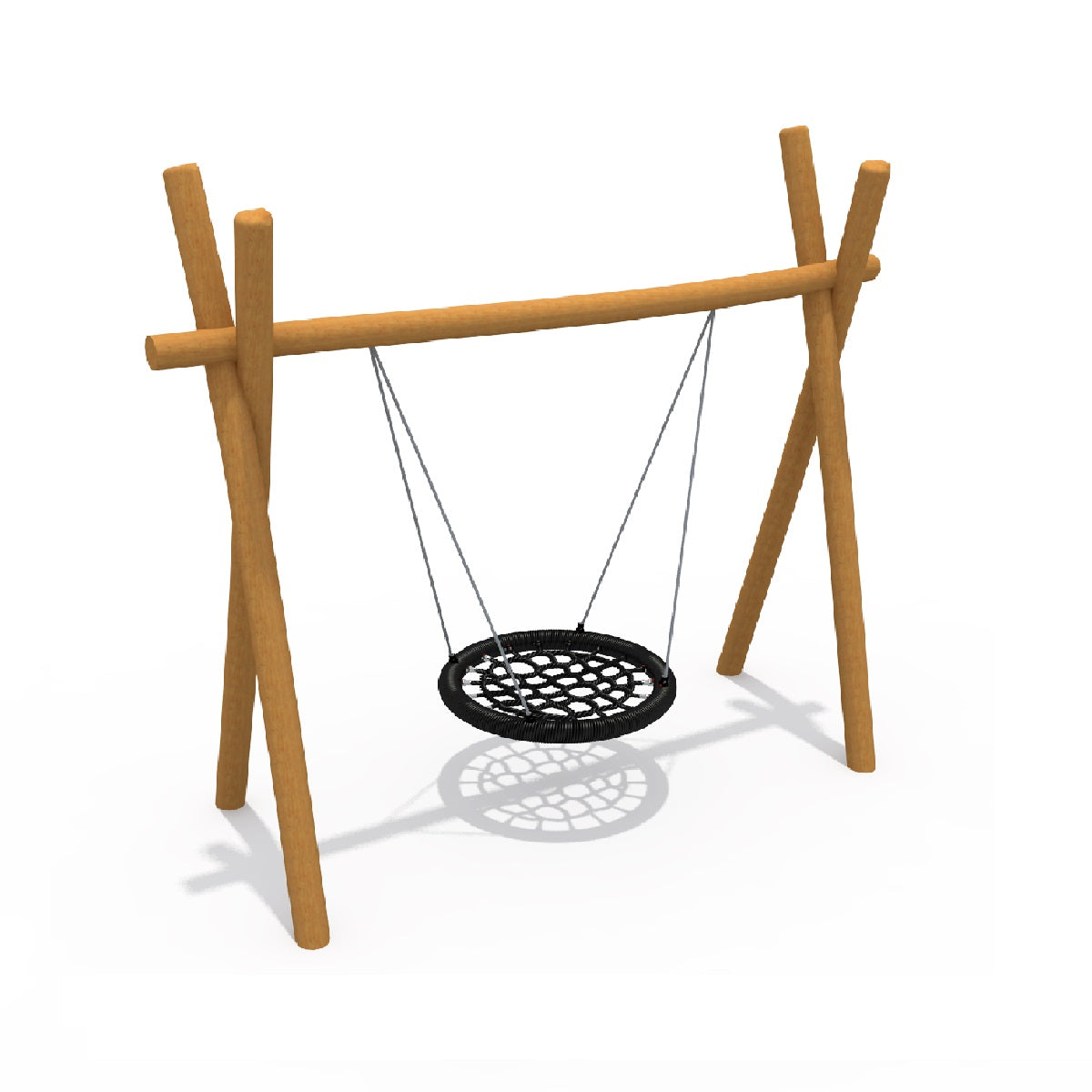 Columpio Madera Plato-HBFY109-Juegos Plaza Madera-Play Plaza Uruguay