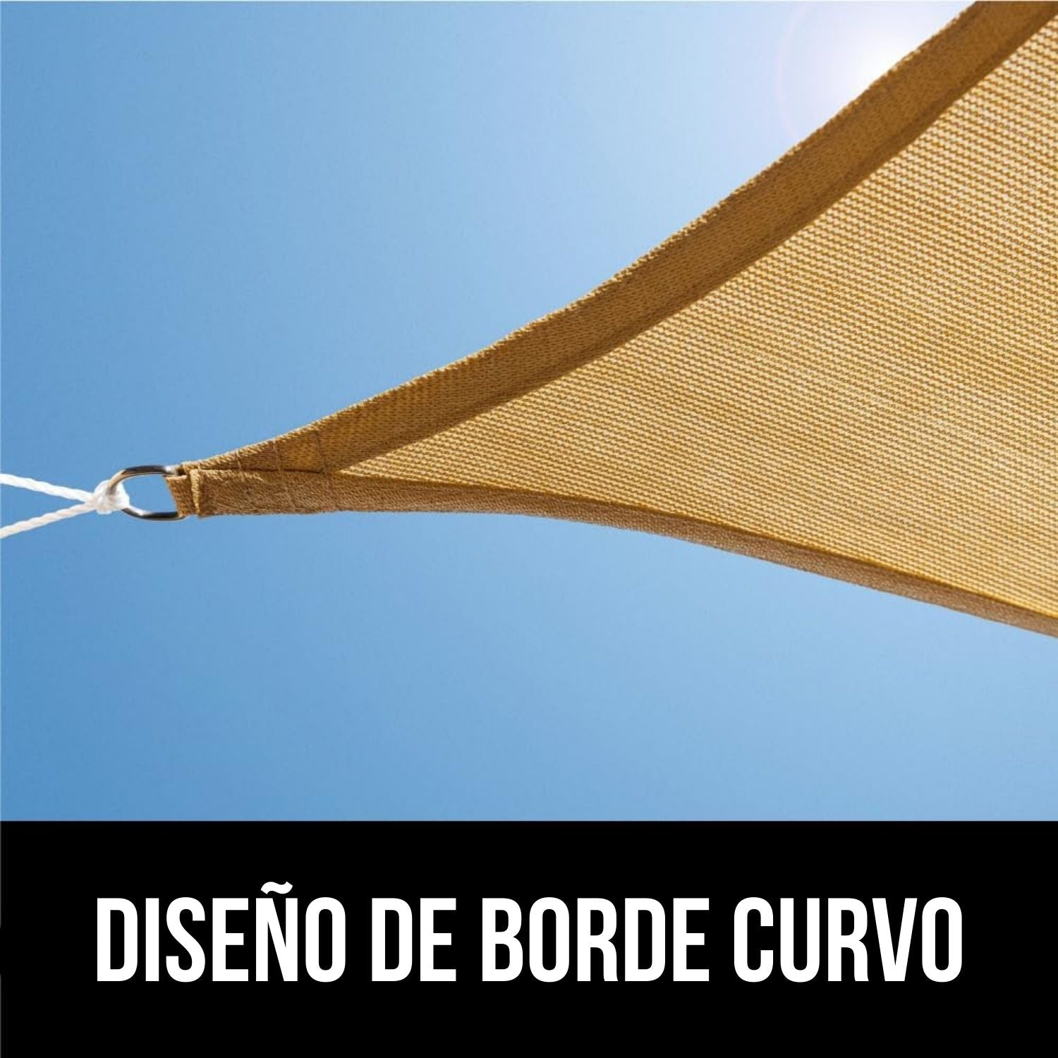Toldo Vela Sombra 120 gr/m2 5x5m playplaza.uy